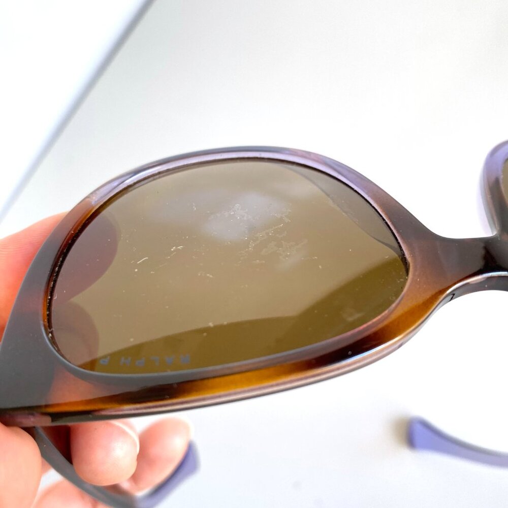 Ralph Lauren RA 5249 Brown Tortoise Purple Sunglasses 55-19-140 Polarize + Case - Picture 11 of 13